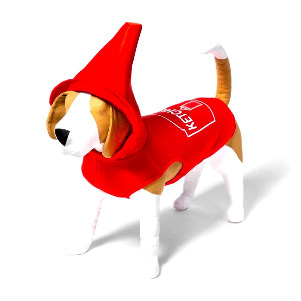 HYDE and EEK, NEW! Ketchup Hoodie Dog Halloween Funny Costume, Large